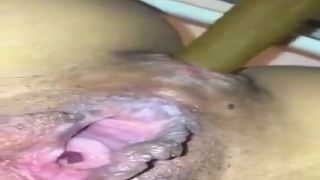 Creampied babe shitting