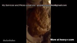 Pantyhose filled with poop