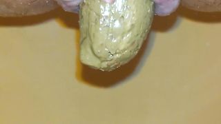 Green shit from tight ass