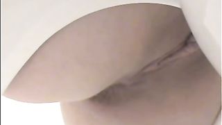 pooping on the toilet girl does a number 2 nice and mushy