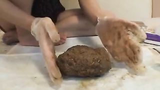 japanese scat playing big load of shit