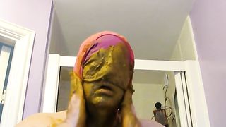 Shit smearing and eating