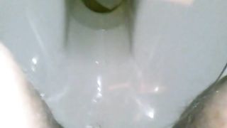 self filmed pissing and pooping on the toilet