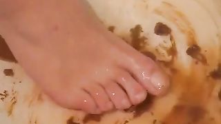 bbw enema shower in her ass with poop