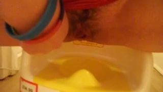 adult baby woman shits in her potty