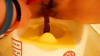 adult baby woman shits in her potty