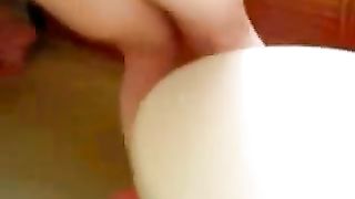 wiggling her sexy butt in her white panties and shits