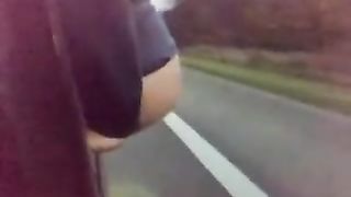 outdoor diarrhea taking a shit from the car window