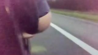 outdoor diarrhea taking a shit from the car window