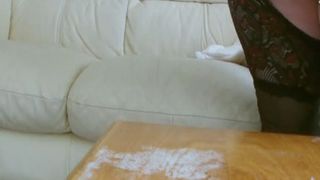 A big fatty girl fucked by her dildo