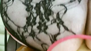 A big fatty girl fucked by her dildo