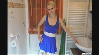 Woman Pissing upside down