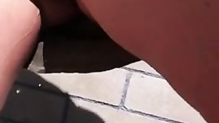 Woman Peeing outdoor