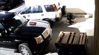 Girl caught in CCTV