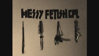 Guy peeing on leather girl