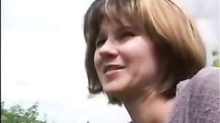 Babe pooping in the garden