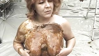 Wife covered with shit