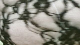 6 inch dildo going up a big butt with poop on it