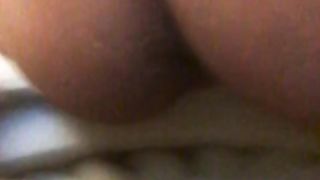 Blonde babe shitting on her knees