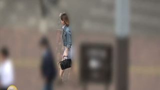 Hairy babe caught shitting