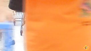 Caught pooping in her tight jeans in public