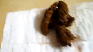 Chubby babe pooping