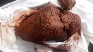 She did a real mess in white panties