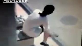 Caught shitting in a bus stop