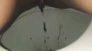 Russian girl peeing and pooping