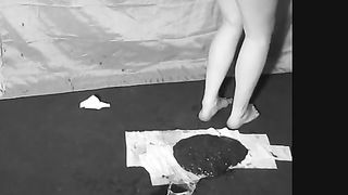 Real mess from drunk college babe