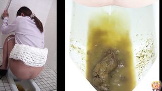 Undressed because she has diarrhea