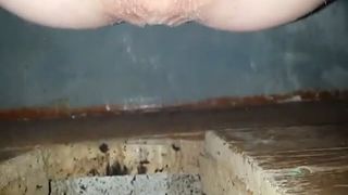 Selfie of a sexy babe shitting