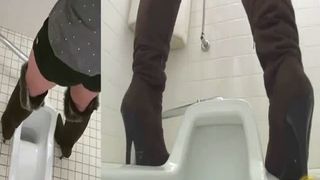 Shitting in public bathroom