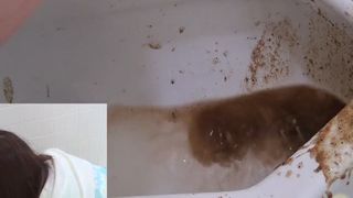 Real mess in public bathroom