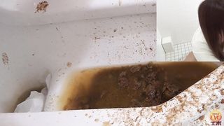Real mess in public bathroom