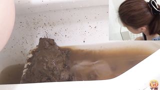 Soft pile of poop from japanese beauty