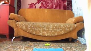 Rubbing brown shit on pussy