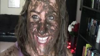 Brown shit on pretty face