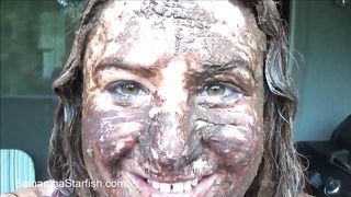 Brown shit on pretty face