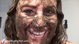 Brown shit on pretty face