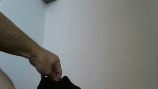 Blonde beauty feeds masked slave