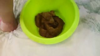 Using brown shit as shampoo