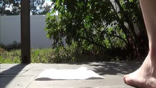 Huge Scat on my garden eating and smearing.