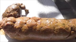 Huge Scat on my garden eating and smearing.