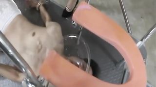 Two hot girls poop on lucky guy