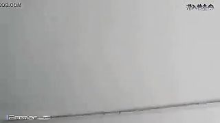 Spying on sexy babe shitting