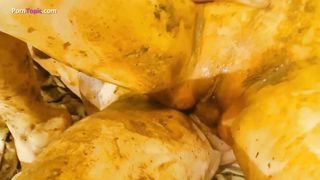 Rough scat sex with amateur couple