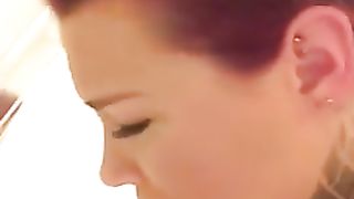 Redhead slut eats her own shit