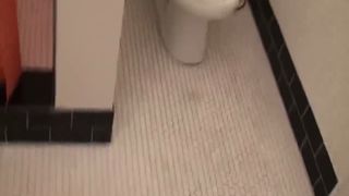 Redhead college girl pooping