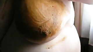 Granny smears a lot of shit